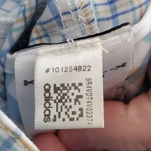 Adidas Athletic Bermuda Golf Shorts Plaid Blue Yellow Size 8 - Picture 8 of 9